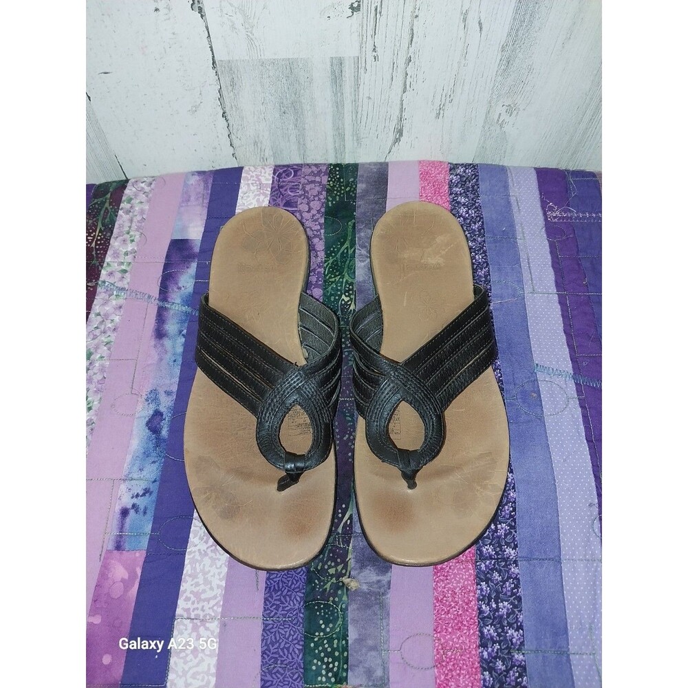 Merrell Womens' Lidia Thong Sandals - Size 9 Brown Mahogany Leather